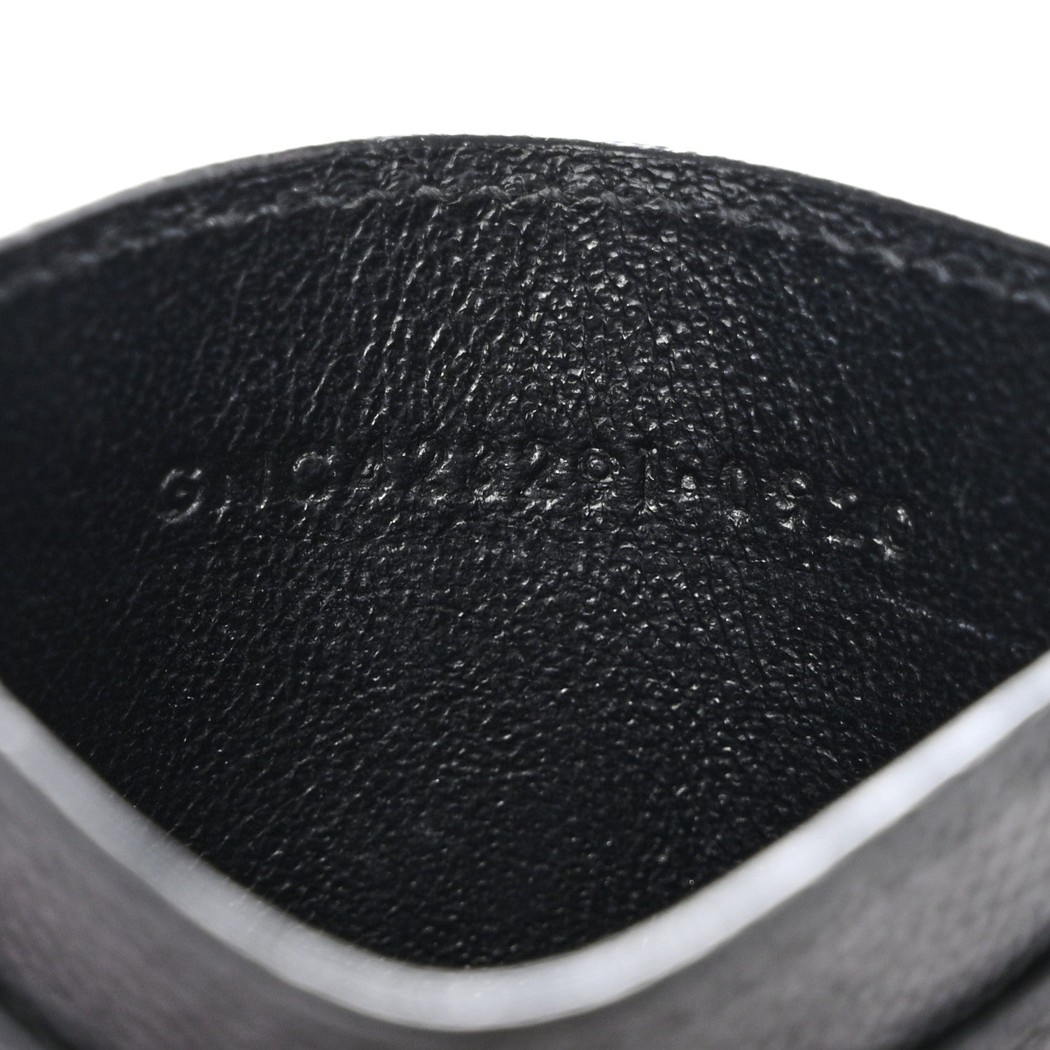 Saint Laurent Grain De Poudre Matelasse Chevron Monogram Credit Card Case Black 7 of 8