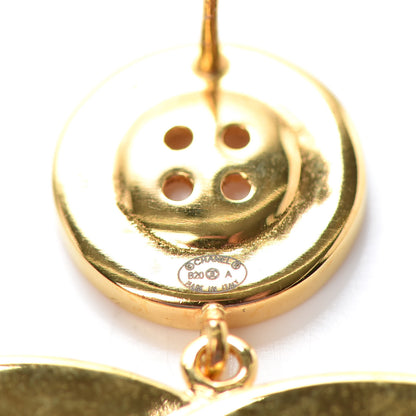 Chanel Metal Large Paris Button Earrings Gold 4 of 4