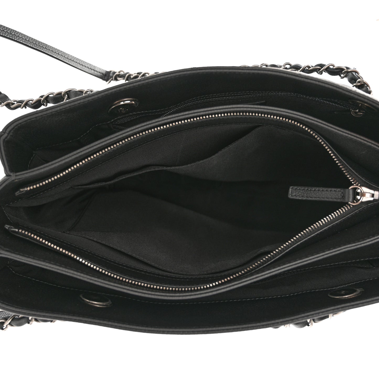 Caviar Quilted Urban Companion Shopping Tote Black