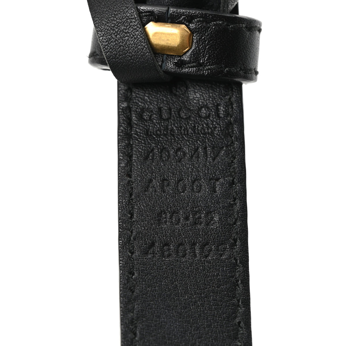 Gucci Calfskin Double G 20mm Belt 80 32 Black 5 of 5