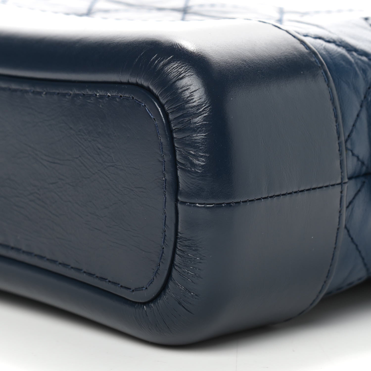 Chanel Aged Calfskin Quilted Small Gabrielle Hobo Navy 9 of 9