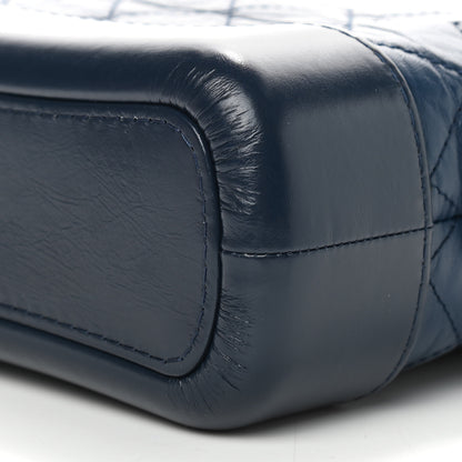 Chanel Aged Calfskin Quilted Small Gabrielle Hobo Navy 9 of 9
