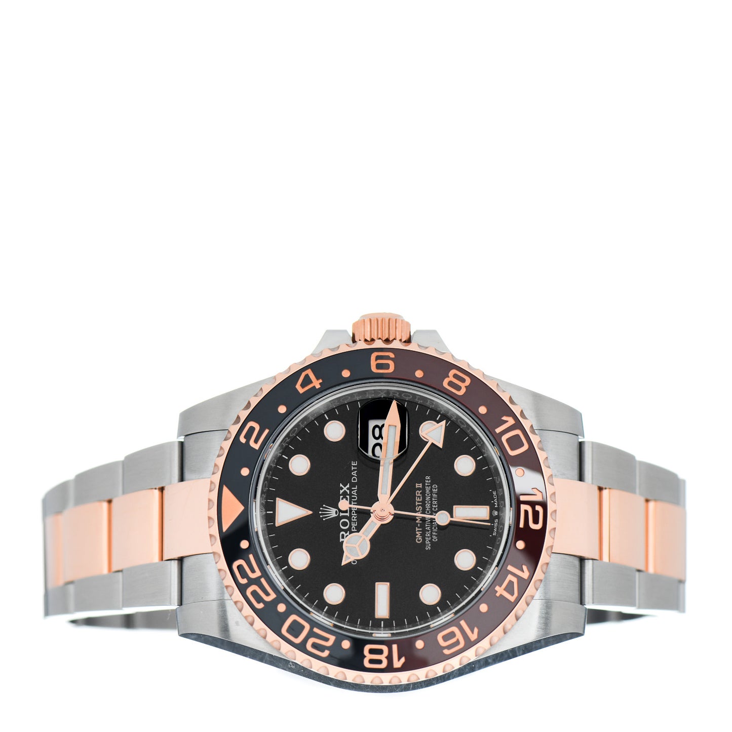Stainless Steel 18K Everose Gold 40mm GMT-Master II Root Beer Watch 126711CHNR