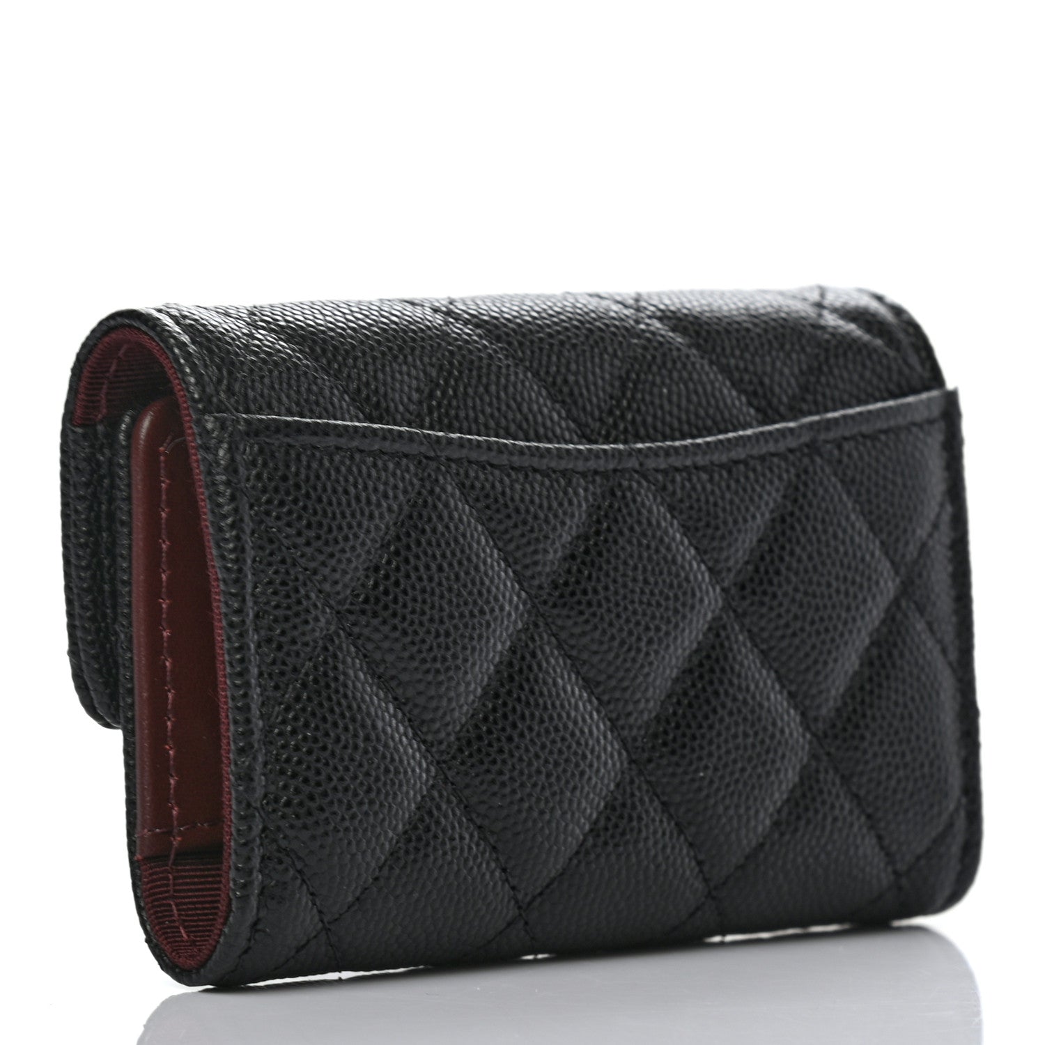 Chanel Caviar Quilted Classic 4 Key Holder Wallet Black 3 of 8