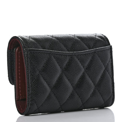 Chanel Caviar Quilted Classic 4 Key Holder Wallet Black 3 of 8