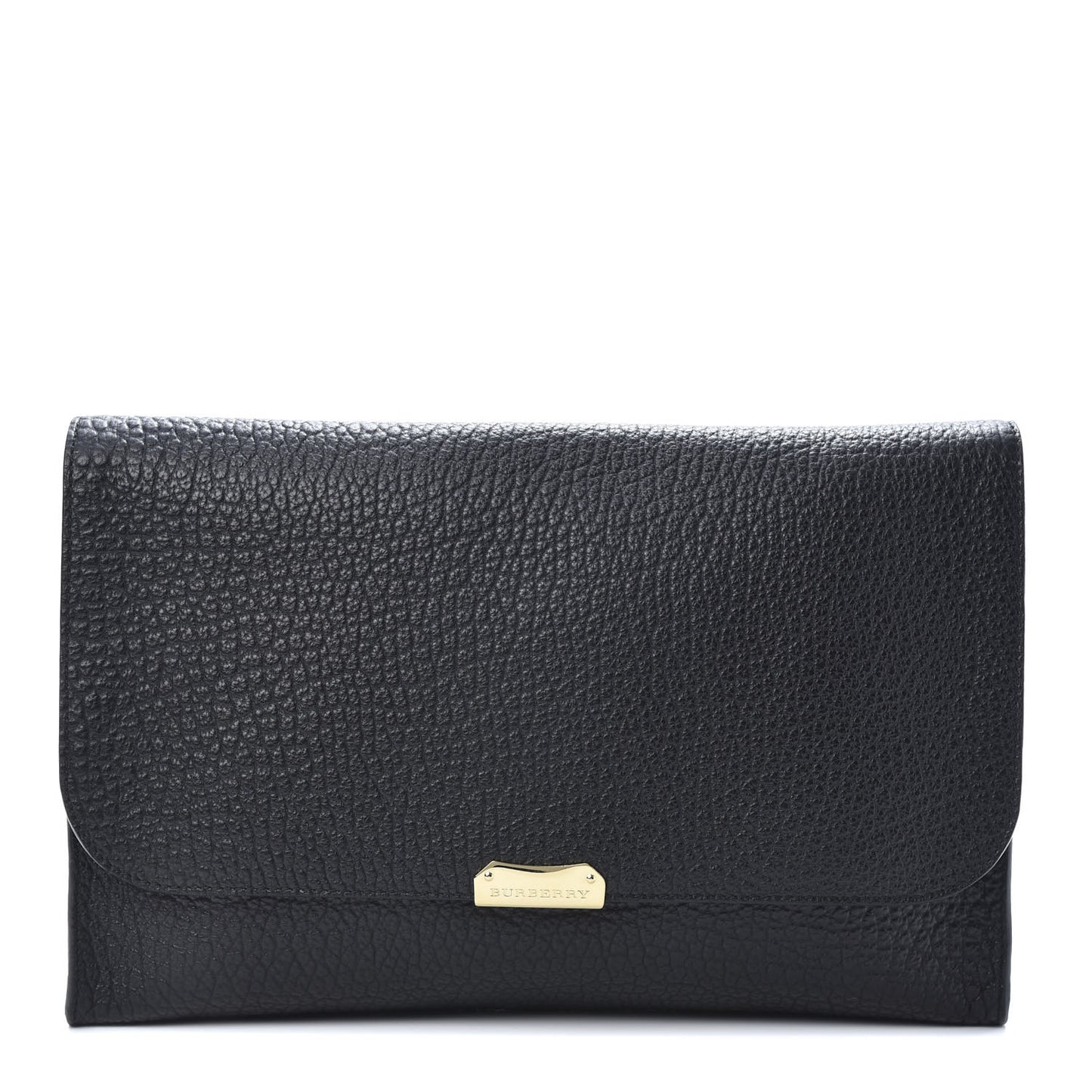 Grainy Calfskin Sonnet Clutch Black