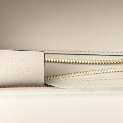 Gucci Calfskin Web Medium Sylvie Top Handle Bag White 7 of 11