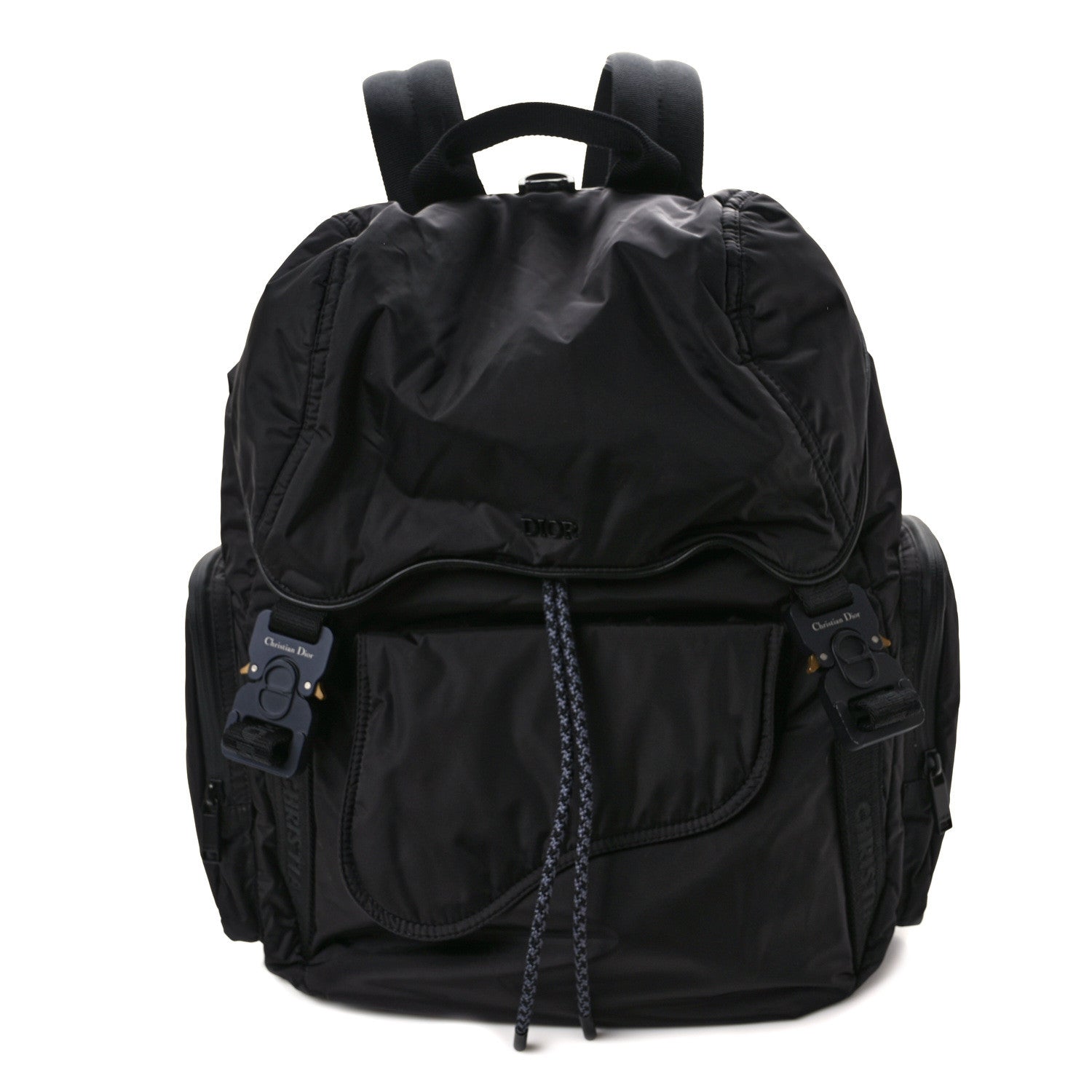 Christian Dior Nylon Saddle Backpack Black 1 of 10