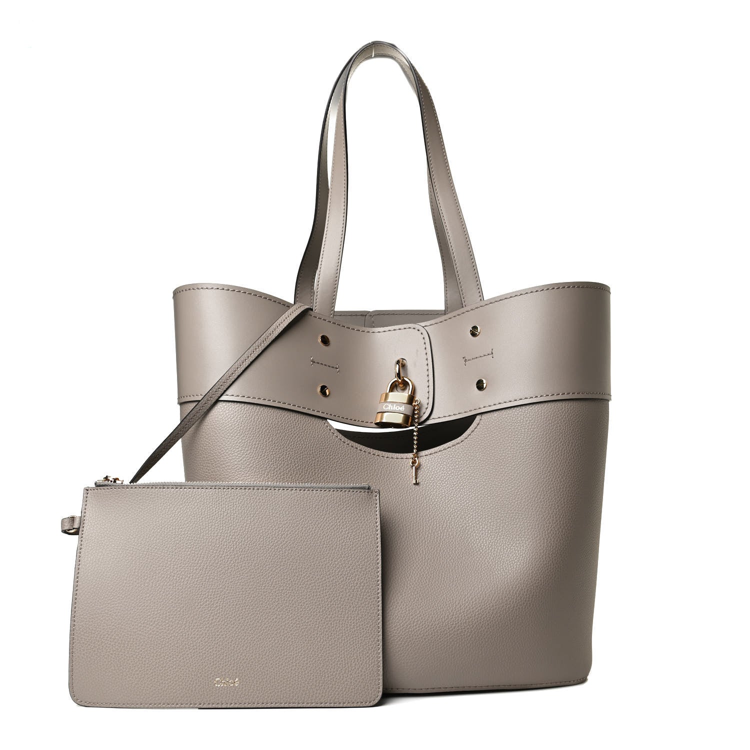 Chloe Smooth Grained Calfskin Medium Aby Tote Motty Grey 1 of 11