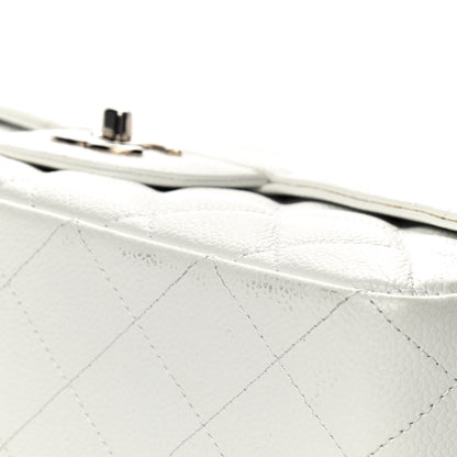 Chanel Caviar Quilted Jumbo Single Flap White 13 of 13