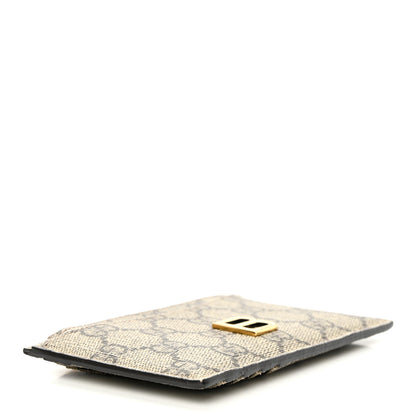 Gucci X BALENCIAGA GG Supreme Monogram Zip Card Case Beige Ebony 4 of 8
