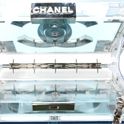 Chanel Plexiglass Boy Brick Lego Clutch Blue Silver 5 of 13