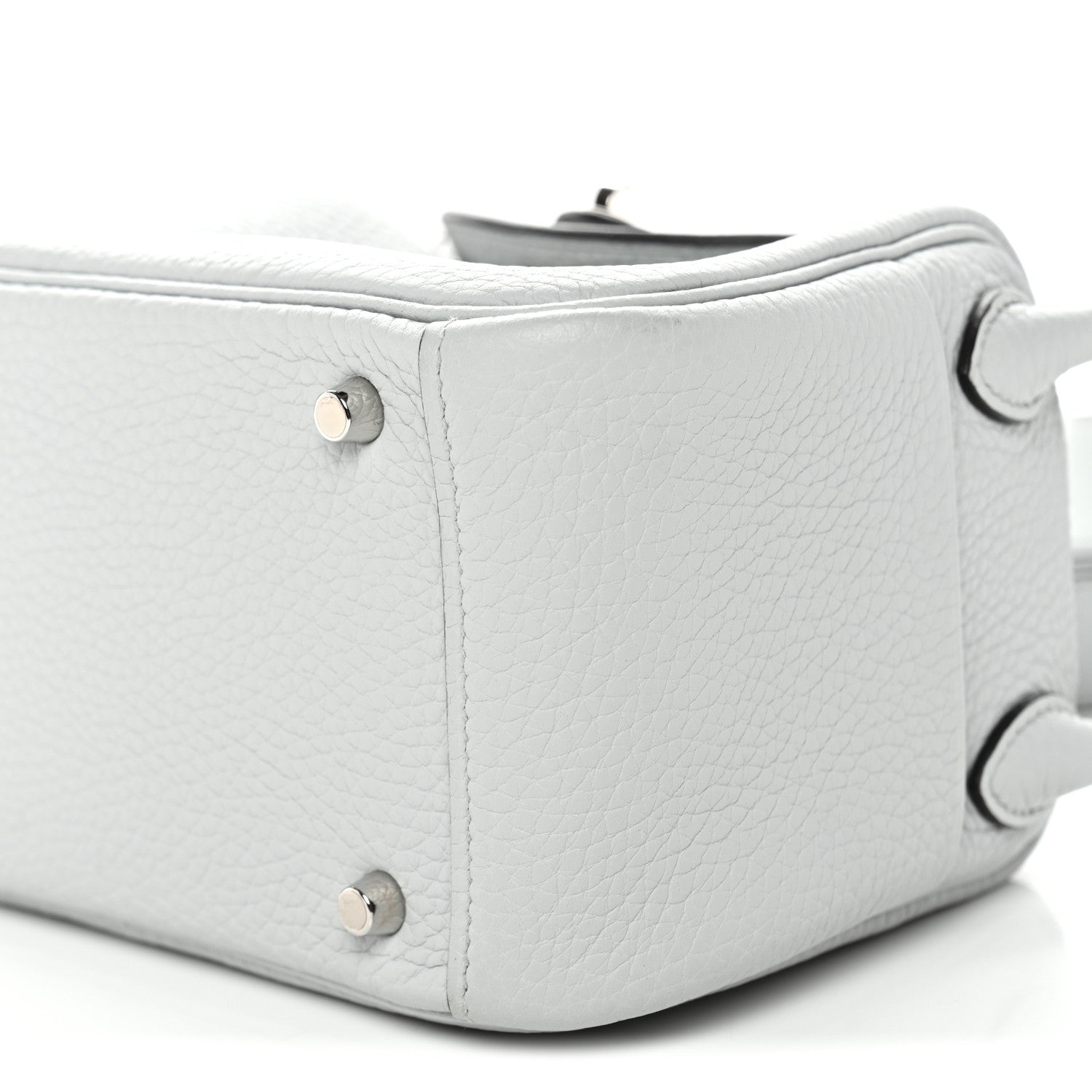 Hermes Taurillon Clemence Mini Lindy 20 Bleu Pale 10 of 11