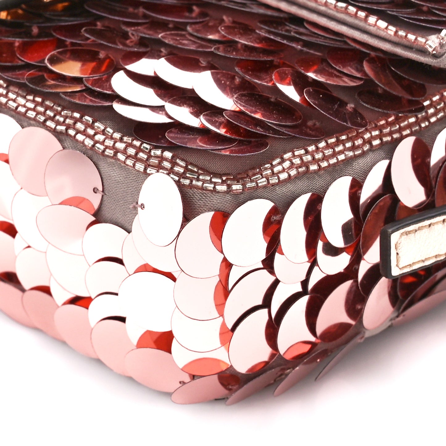 Satin Paillettes Catalan Mirror Mini Baguette 1997 Antico Rame