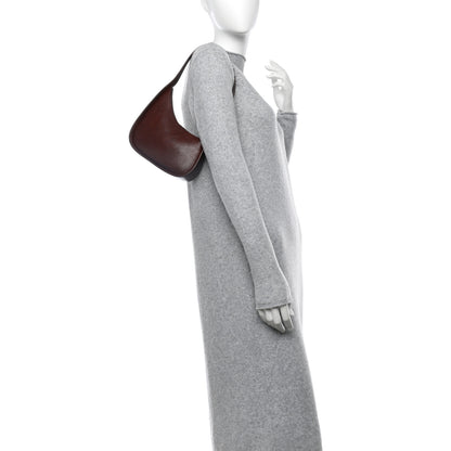 The Row Grained Calfskin Half Moon Shoulder Bag Burnt Wood 2 of 10