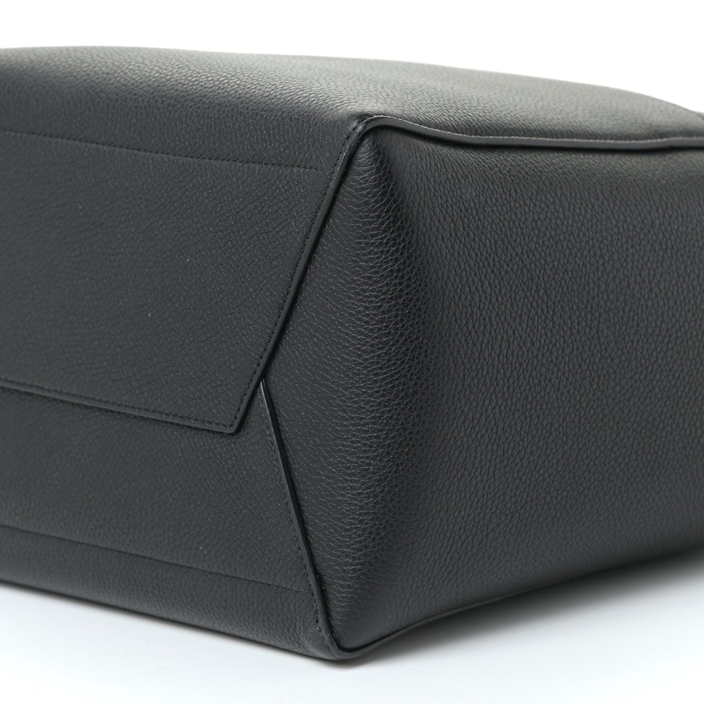 Soft Grained Calfskin Sangle Bucket Bag Black