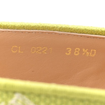 Christian Dior Embroidered Toile De Jouy Granville Espadrille 38.5 Off 38.5 White Green 8 of 9