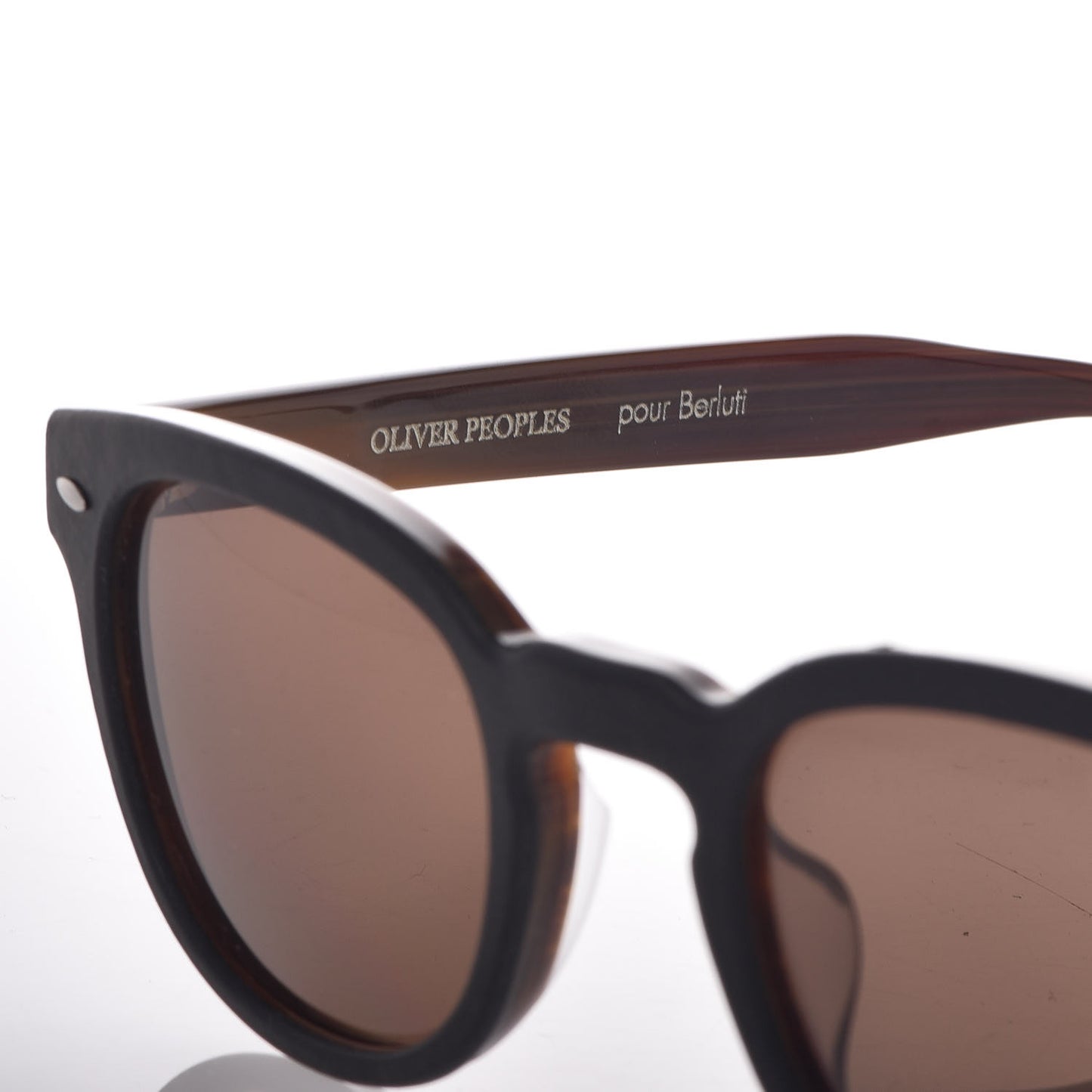Calfskin Sheldrake Berluti Sunglasses Black Brown