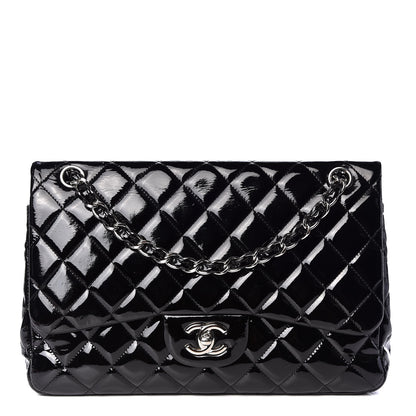 Chanel Patent Quilted Jumbo Double Flap Black 1 of 10