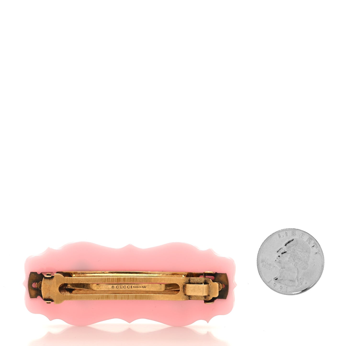 Resin Crystal Garden Single Hair Barrette Pink