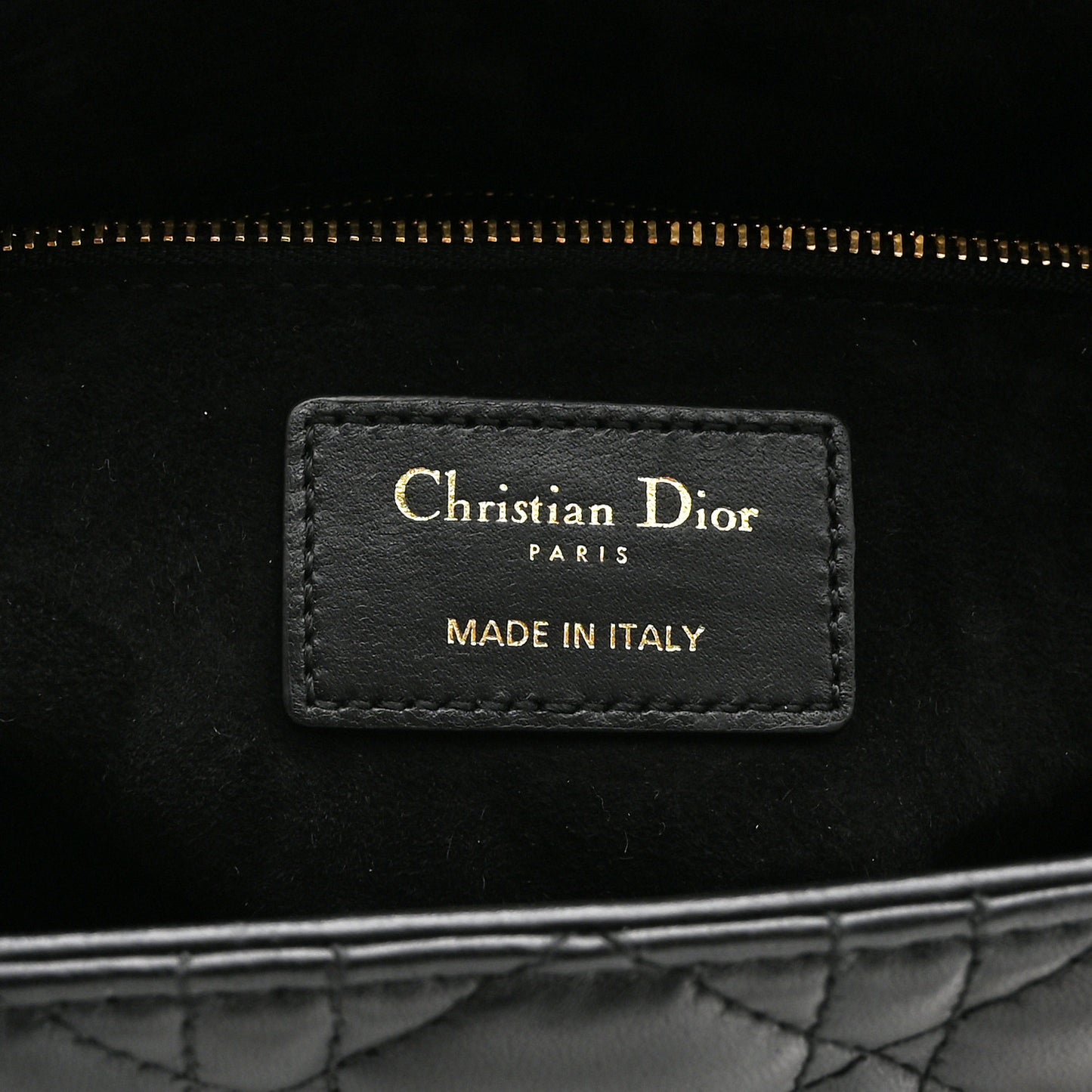 Lambskin Cannage Medium Lady Dior Black