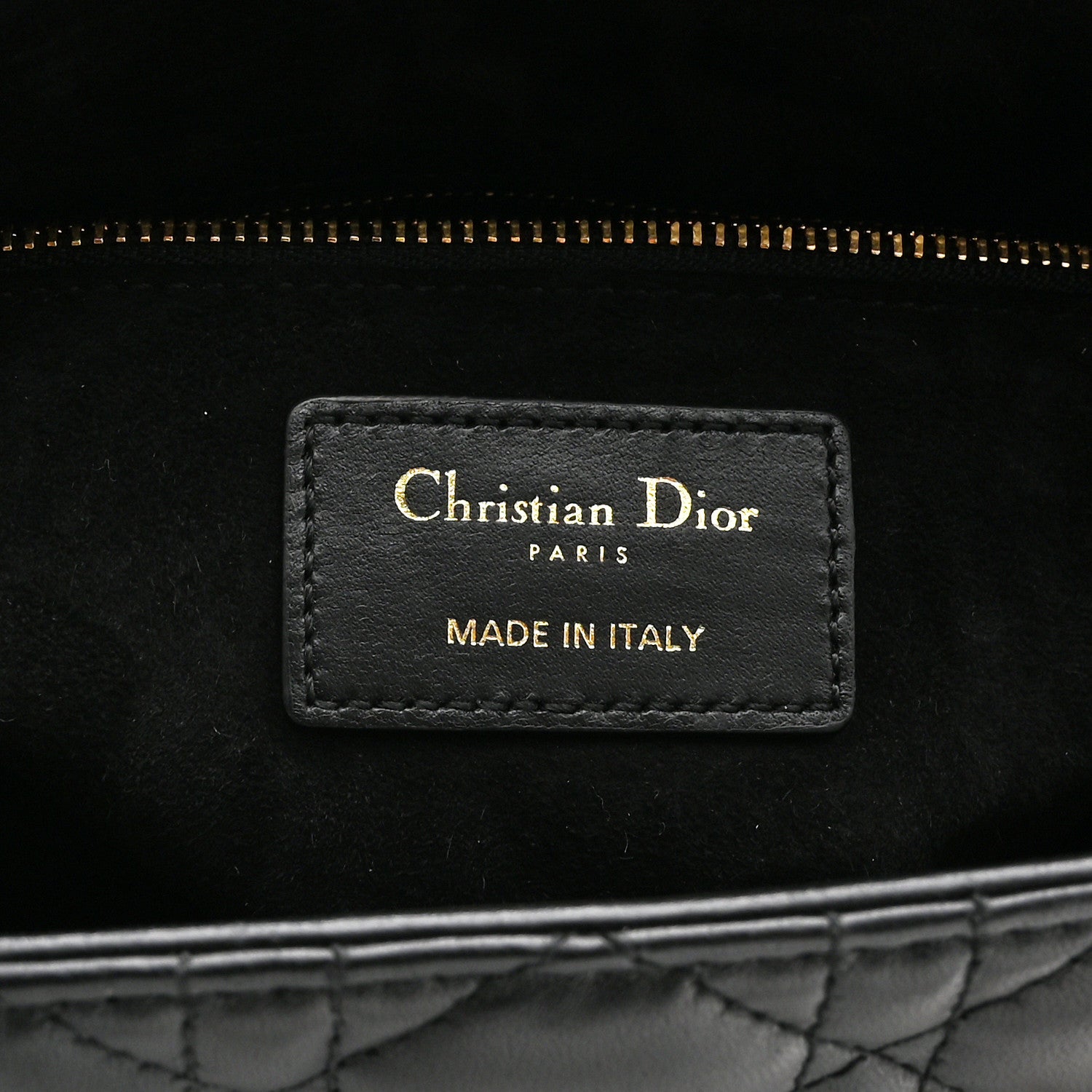 Christian Dior Lambskin Cannage Medium Lady Dior Black 6 of 10