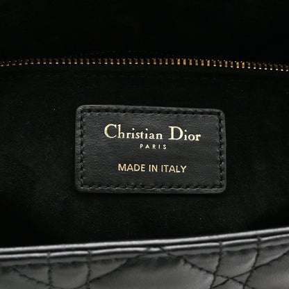 Christian Dior Lambskin Cannage Medium Lady Dior Black 6 of 10