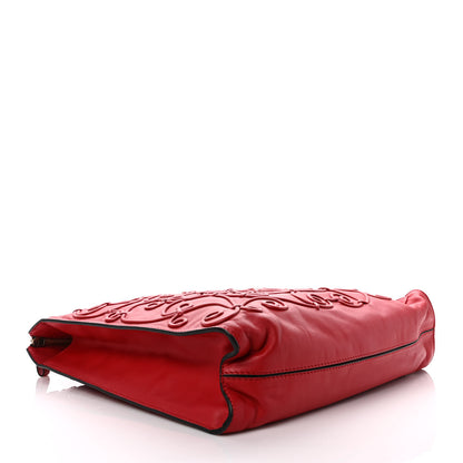Valentino Garavani Nappa Intricate Soutache Tote Red 3 of 9