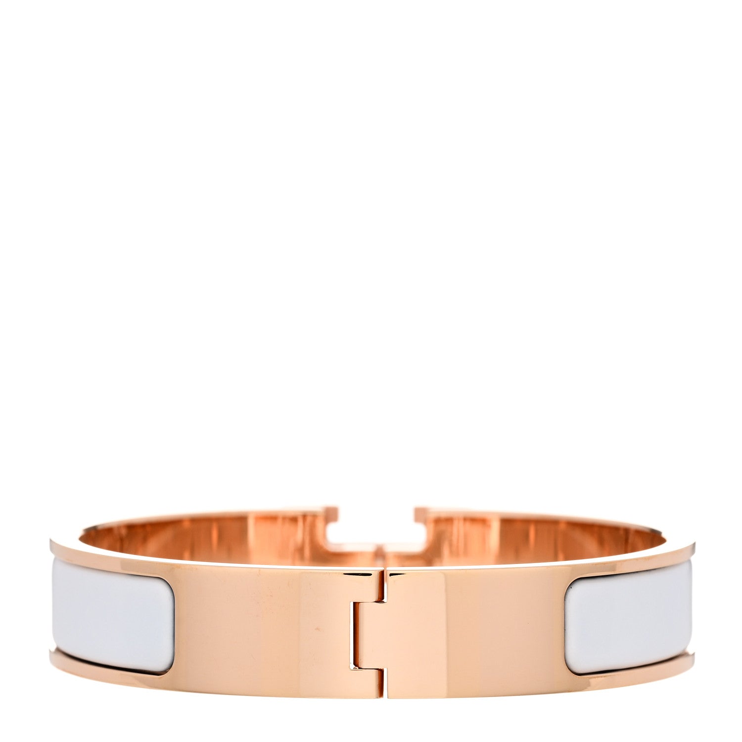 Hermes Enamel Narrow Clic Clac H Bracelet PM White 3 of 5