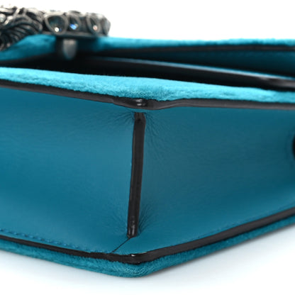 Gucci Velvet Super Mini Dionysus Shoulder Bag Pavone Cyan 8 of 8