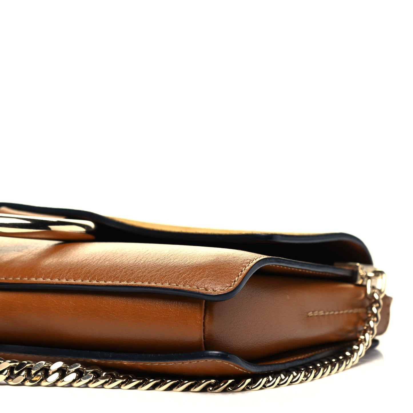 Suede Calfskin Small Faye Shoulder Bag Tobacco