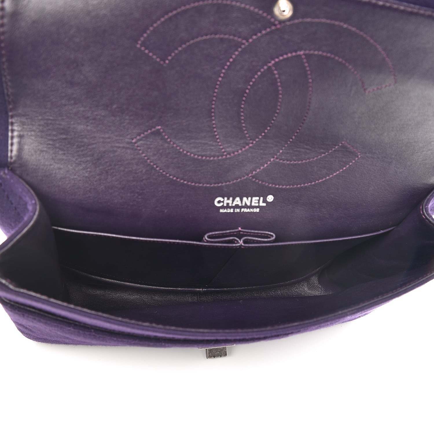 Chanel Jersey Quilted 2.55 Reissue 227 Flap Dark Purple 4 of 8