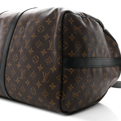 Louis Vuitton Monogram Macassar Keepall Bandouliere 55 9 of 9
