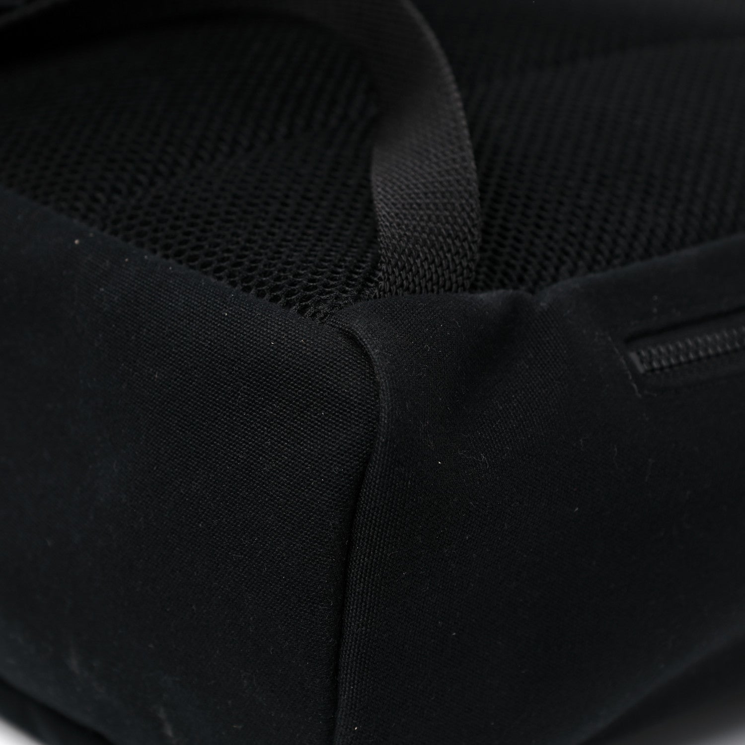 Fendi Nylon Stamp Patch Cross Strap Backpack Black Maya 10 of 17