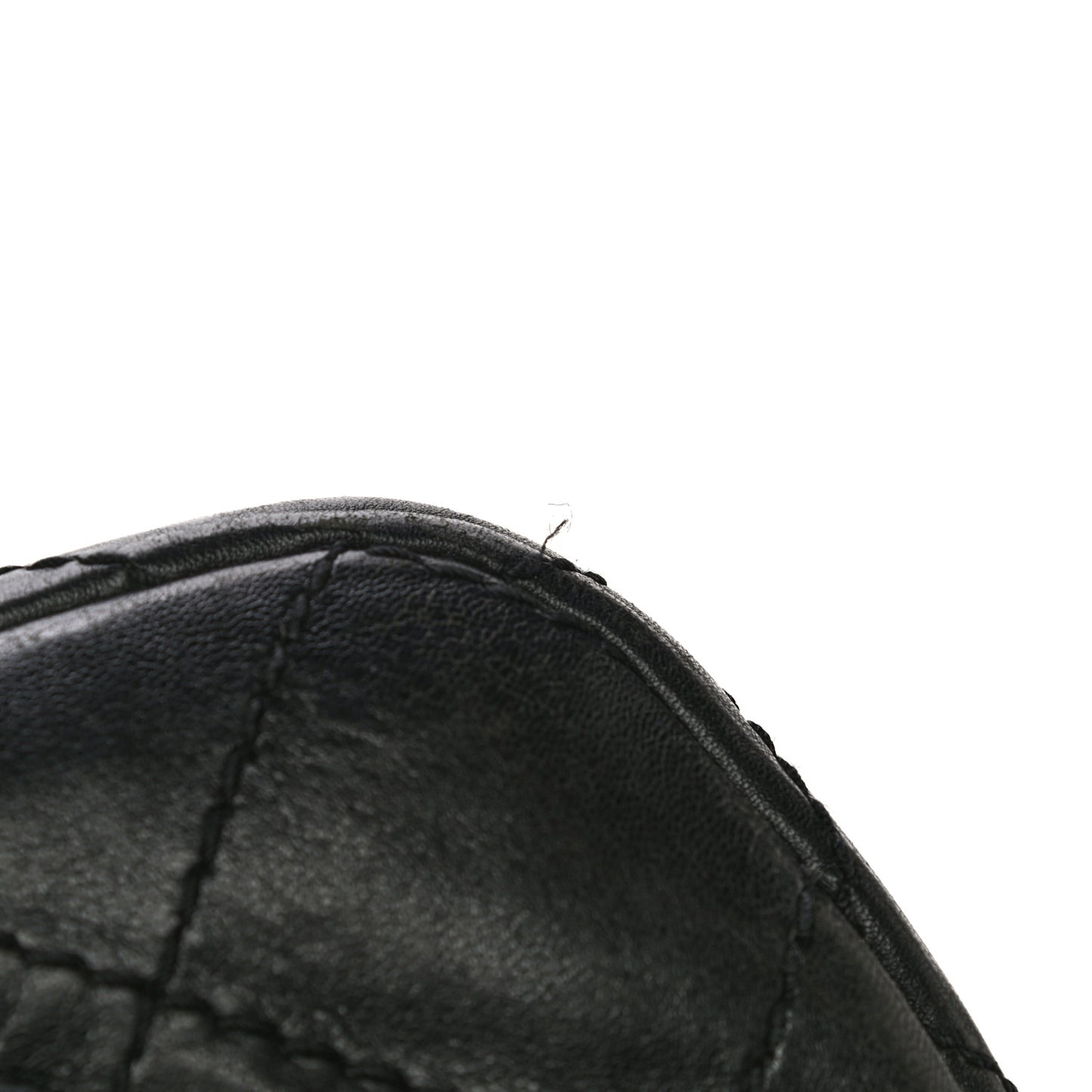 Lambskin Small Stitched Mini Flap Black