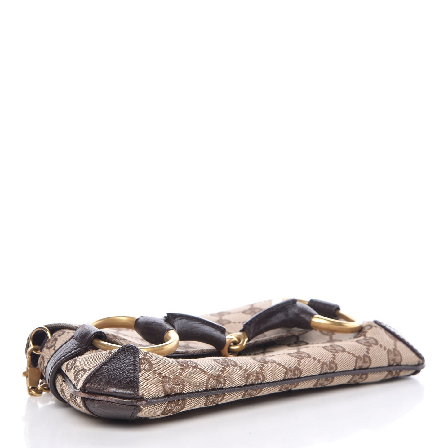 Monogram Horsebit Clutch Dark Brown
