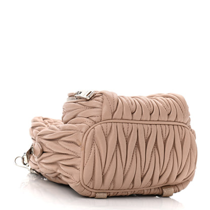Miu Miu Nappa Matelasse Mini Backpack Cammeo 4 of 9