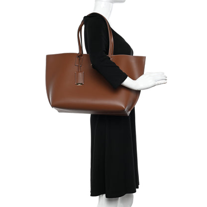 Burberry Calfskin Monogram Motif TB Medium Soft Tote Brown 2 of 11