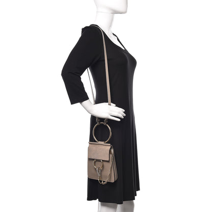 Chloe Suede Calfskin Mini Faye Bracelet Bag Motty Grey 2 of 17