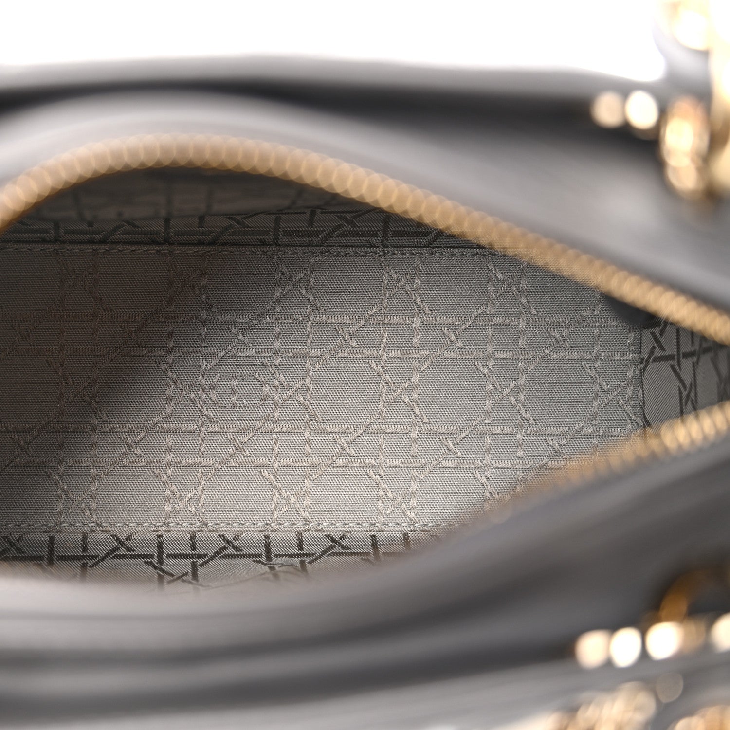 Christian Dior Lambskin Cannage Medium Lady Dior Grey 5 of 13