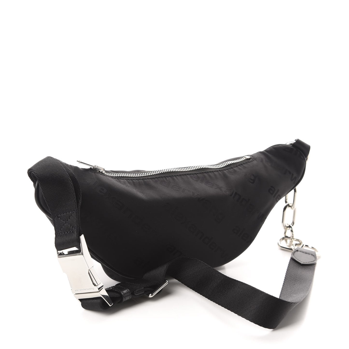 Nylon Logo Printed Attica Belt Bag Black