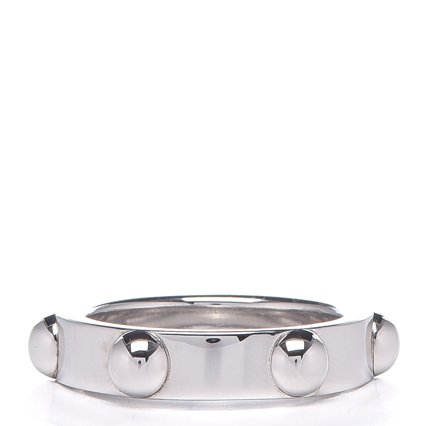 18K White Gold Diamond Bague Clous Ring 53 6.25