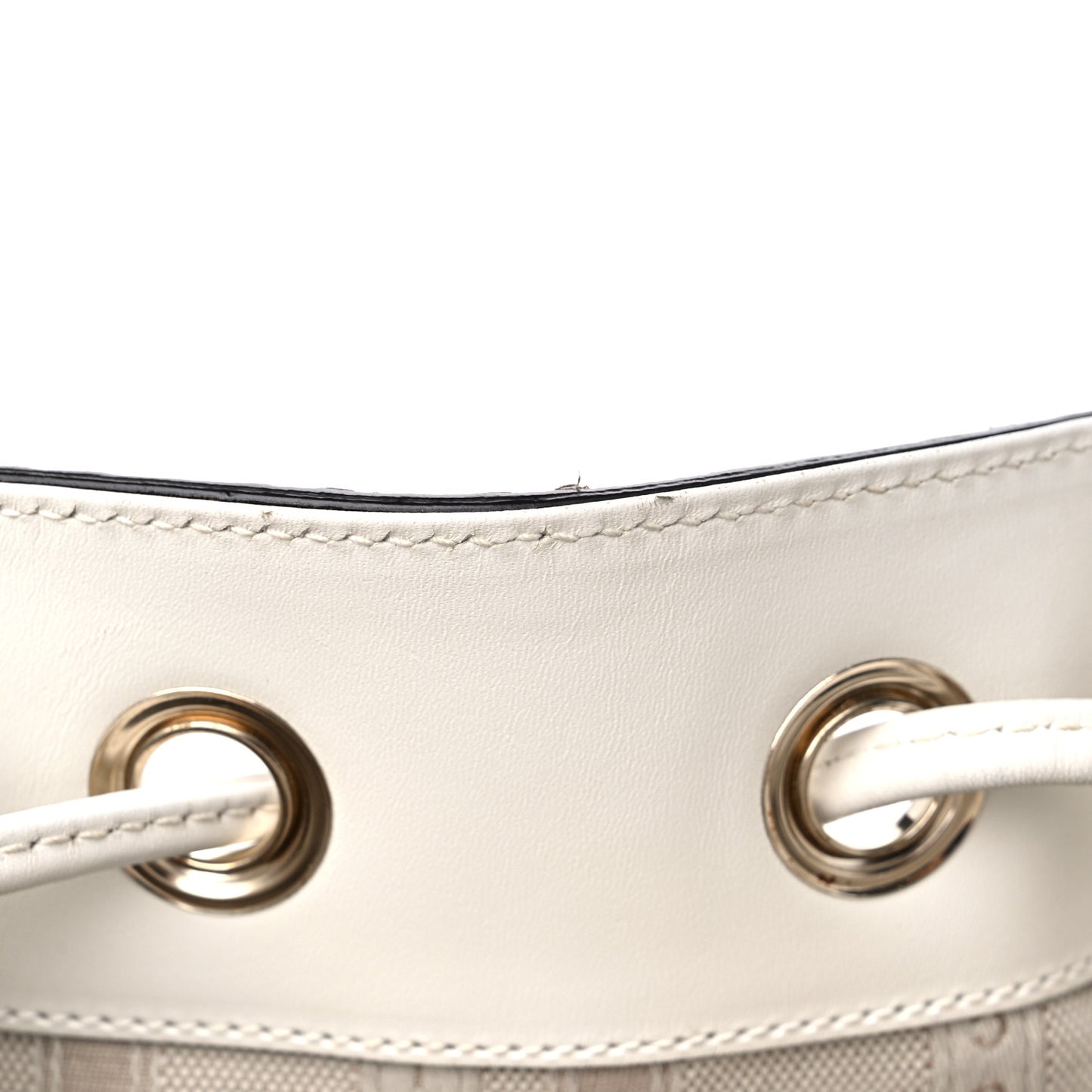 Hilary Lux Bright Diamante Small Bucket Bag Great White
