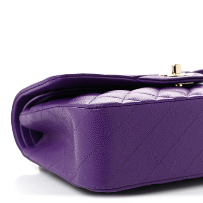 Chanel Caviar Quilted Small Double Flap Dark Purple 9 of 11