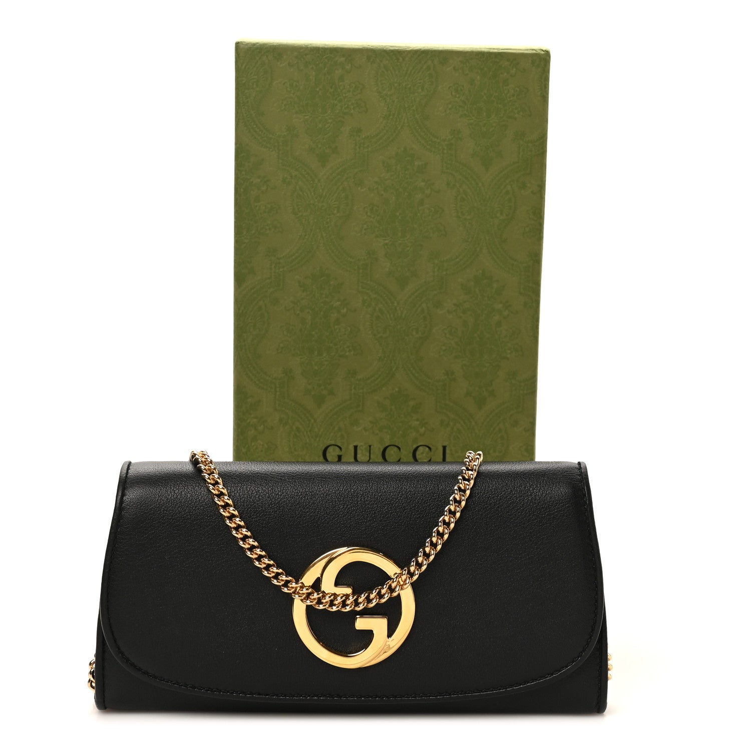 Gucci Roxy Calfskin Blondie Continental Chain Wallet Black 11 of 11