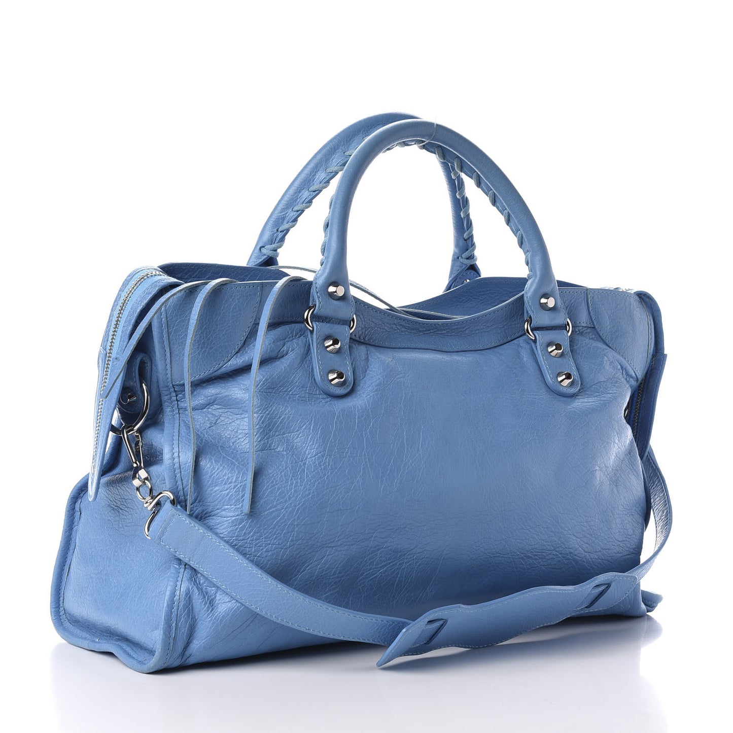 Agneau Classic Silver Hardware City Bleu Azur Clair