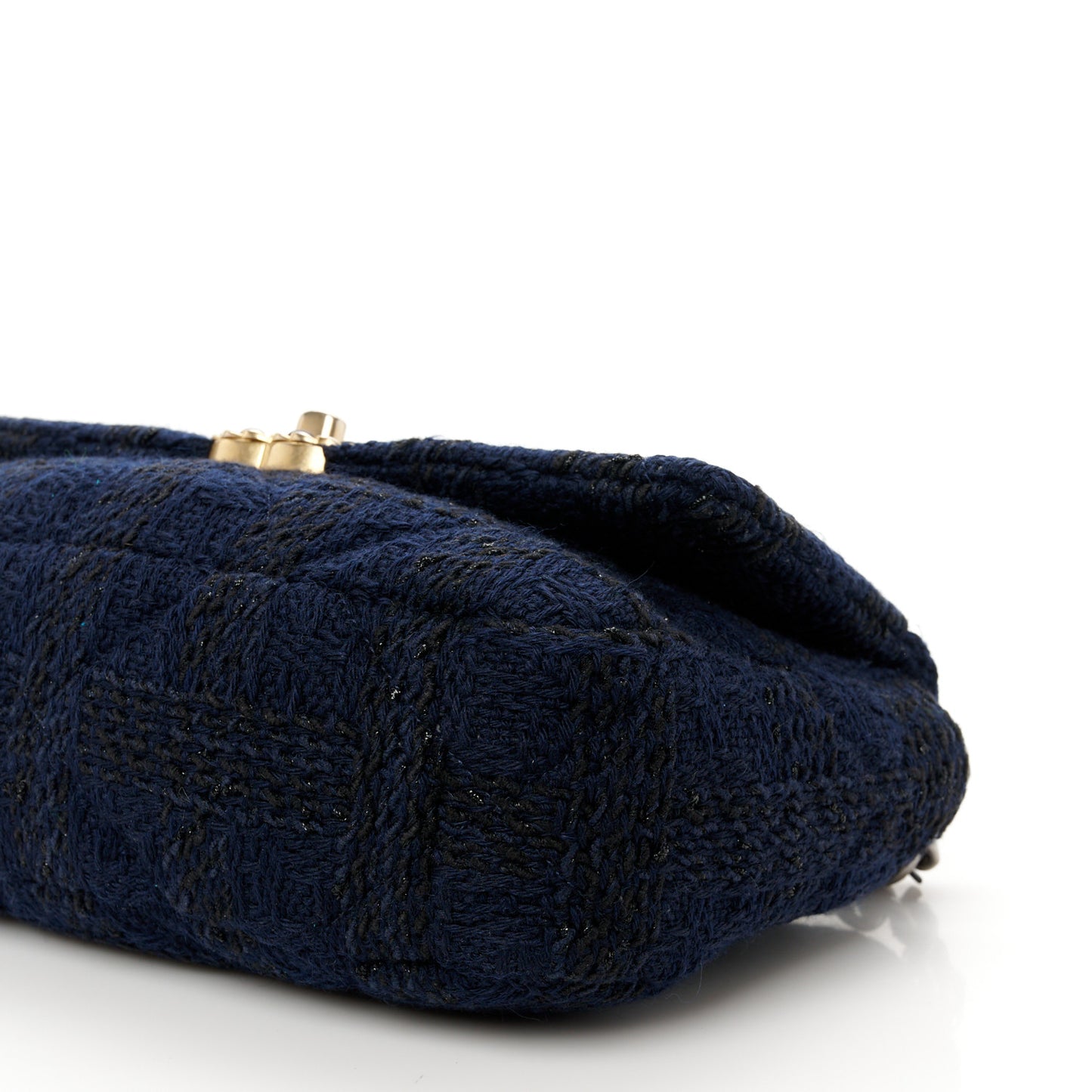 Tweed Quilted Medium Chanel 19 Flap Navy Blue Black