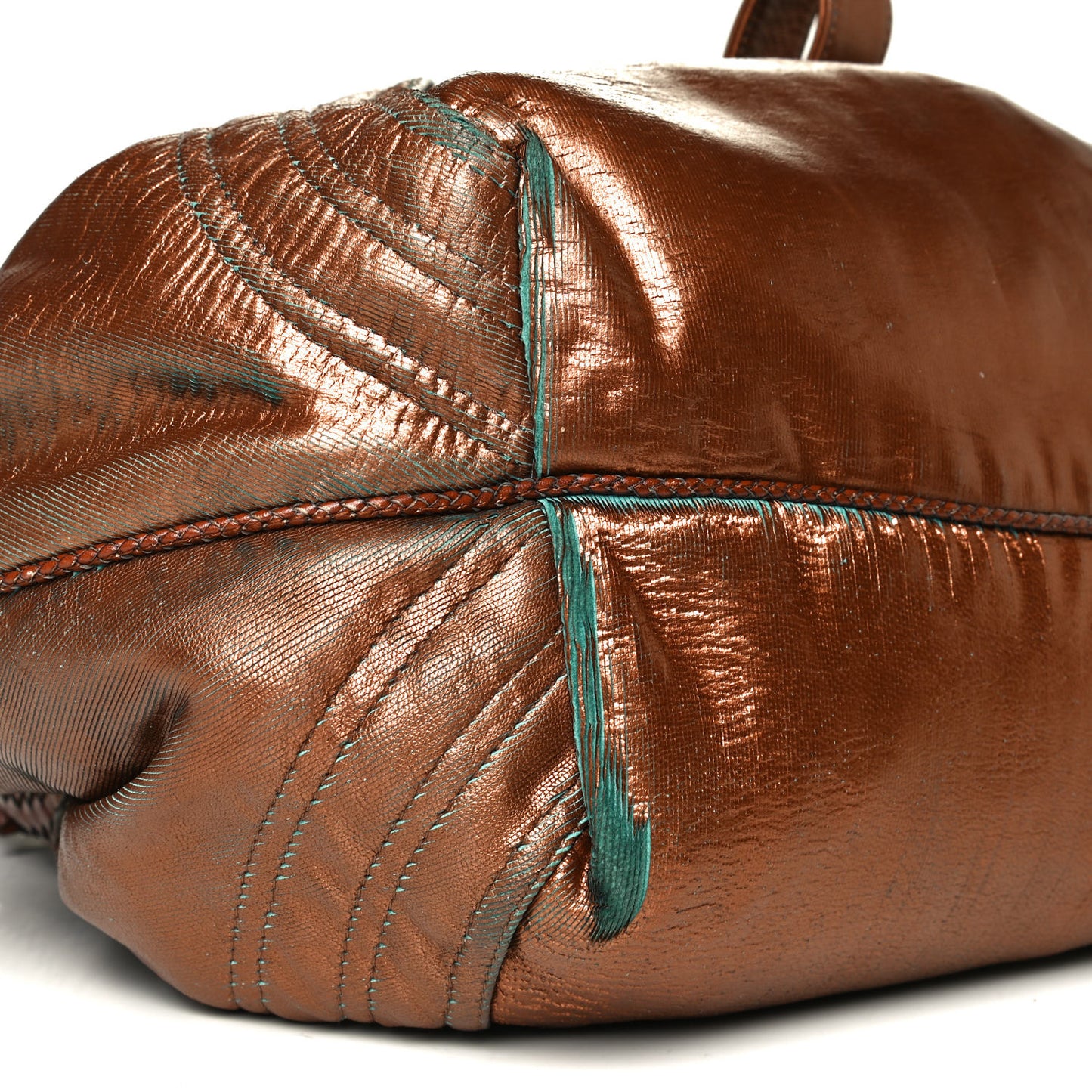 Nappa Fortuny Hologram Spy Tobacco Oro Ambrato