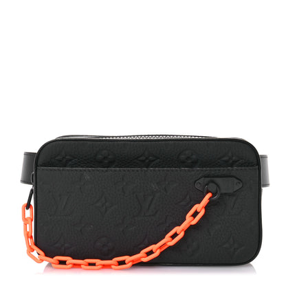 Louis Vuitton Taurillon Monogram Uniformes Solar Ray Soft Pochette Volga Belt Bag Black 1 of 10