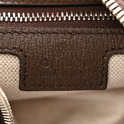 Gucci GG Supreme Monogram Textured Calfskin Web Large Attache Shoulder Bag Beige Ebony New Acero 7 of 16
